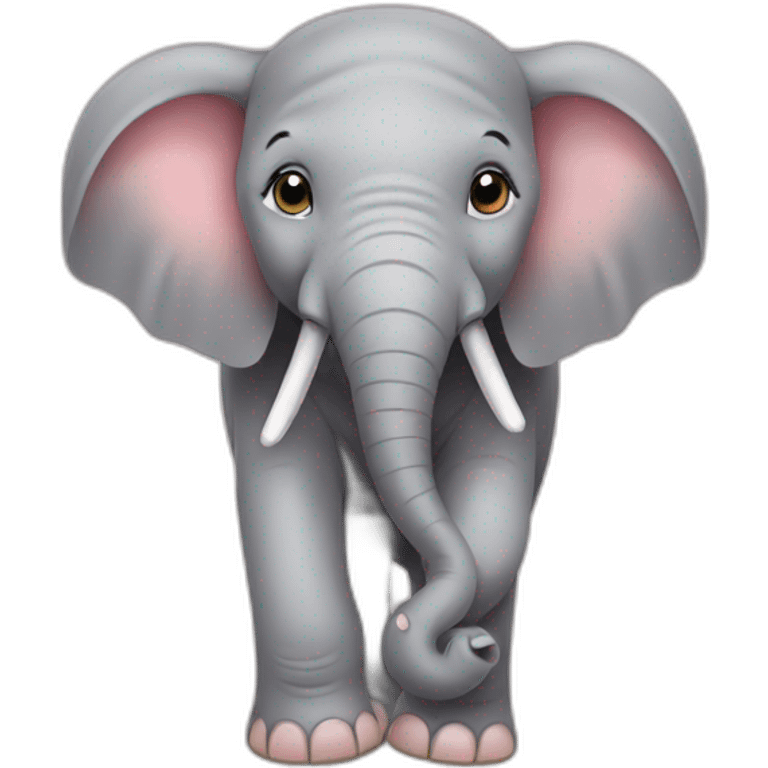 Elephant with blush emoji