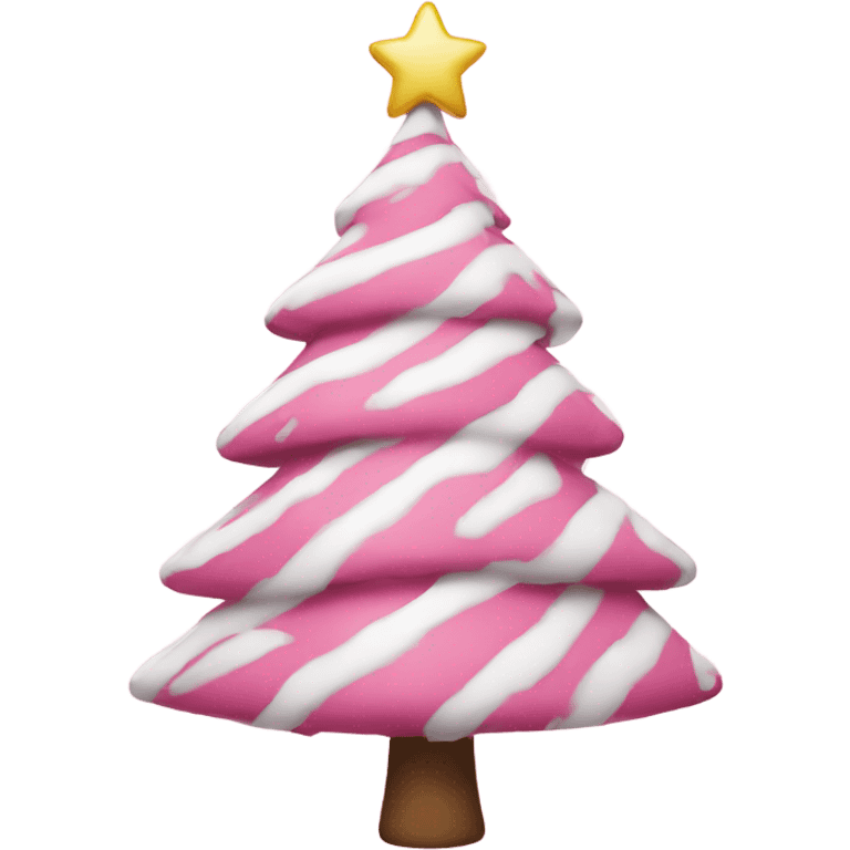 pink and white christmas tree emoji