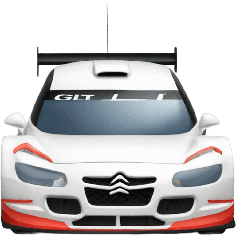 White Citroen GT race car  emoji