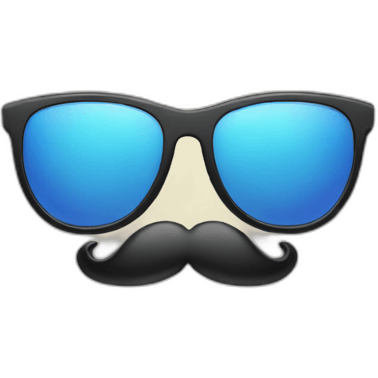 Sunglasses mustache emoji