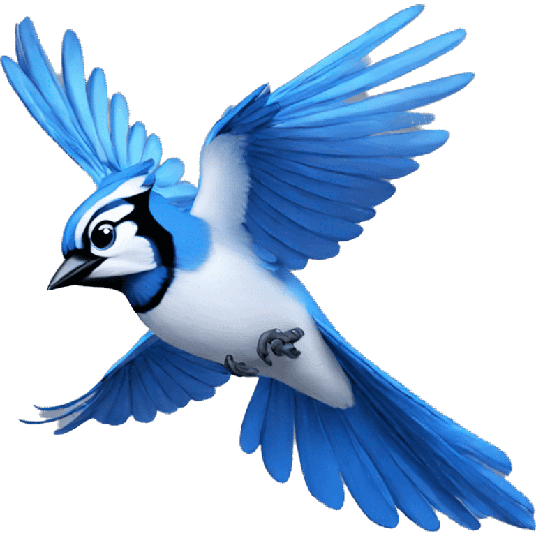 flying blue jay emoji