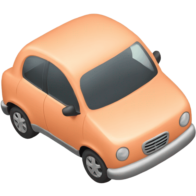 Peach colored car emoji