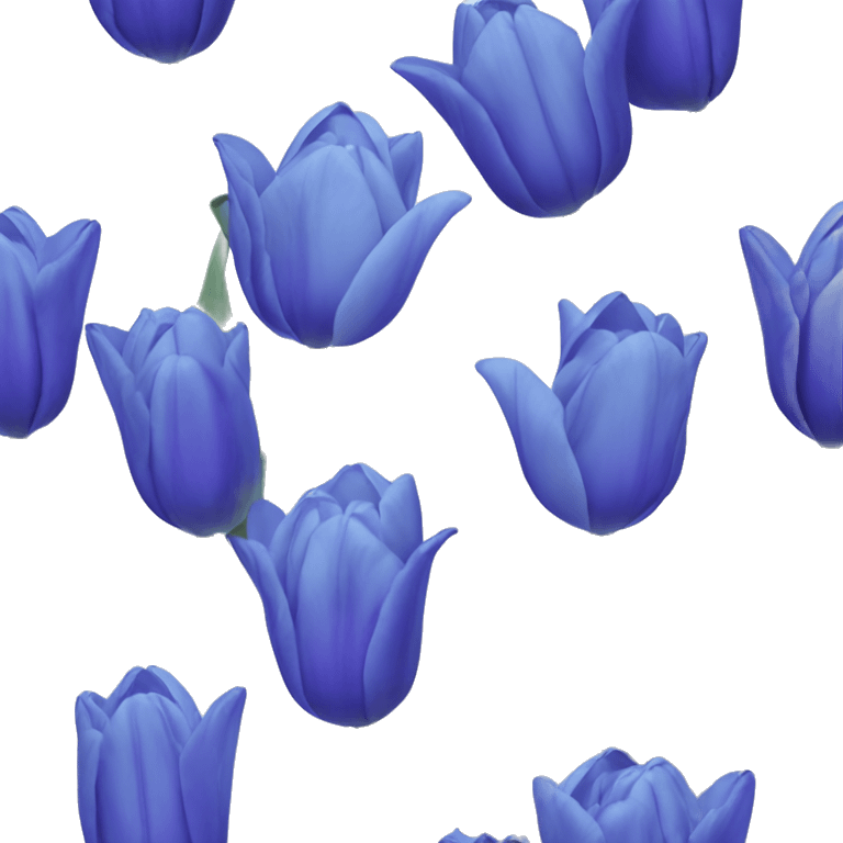 twi tone blue tulip flowers  emoji