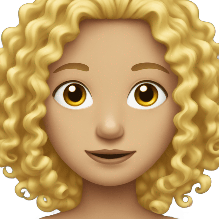 Curly blonde hair  emoji