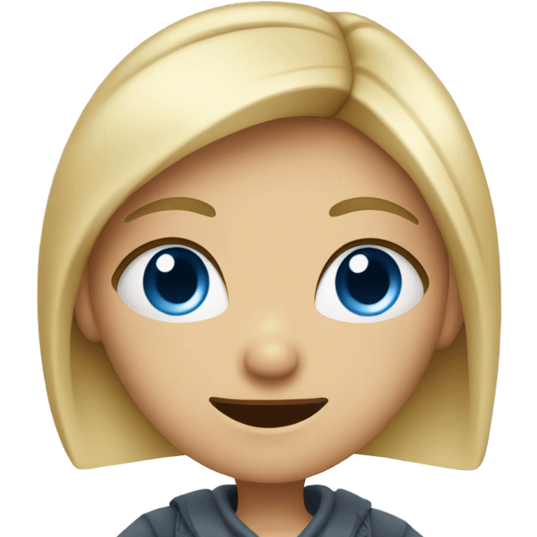 blonde girl with blue eyes thumb down emoji