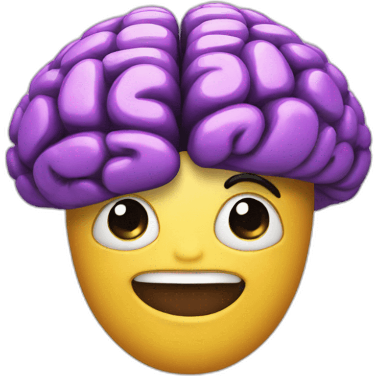 cerebro feliz emoji