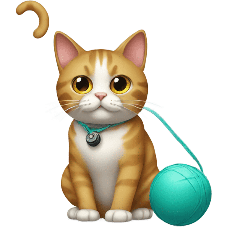 Cat with a yoyo emoji