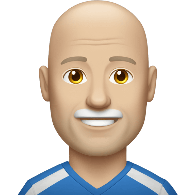 Bald Caucasian man playing cornhole emoji