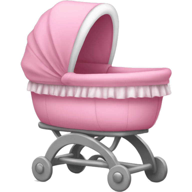 Pink baby bassinet  emoji