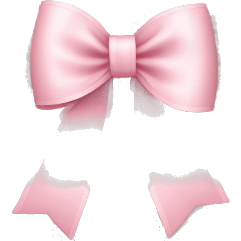 light pink ribbon bow with lace emoji