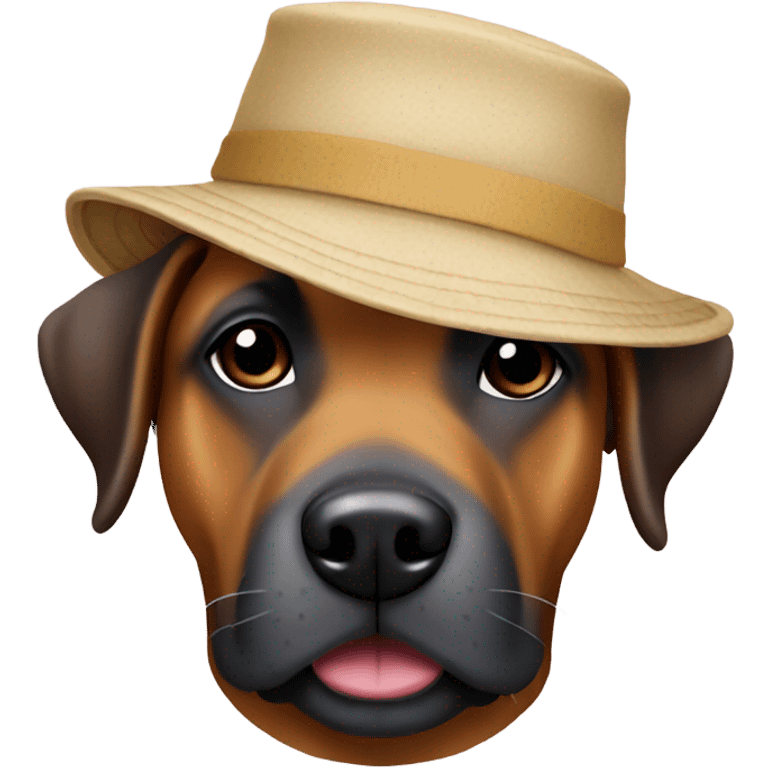 Dog with bucket hat emoji