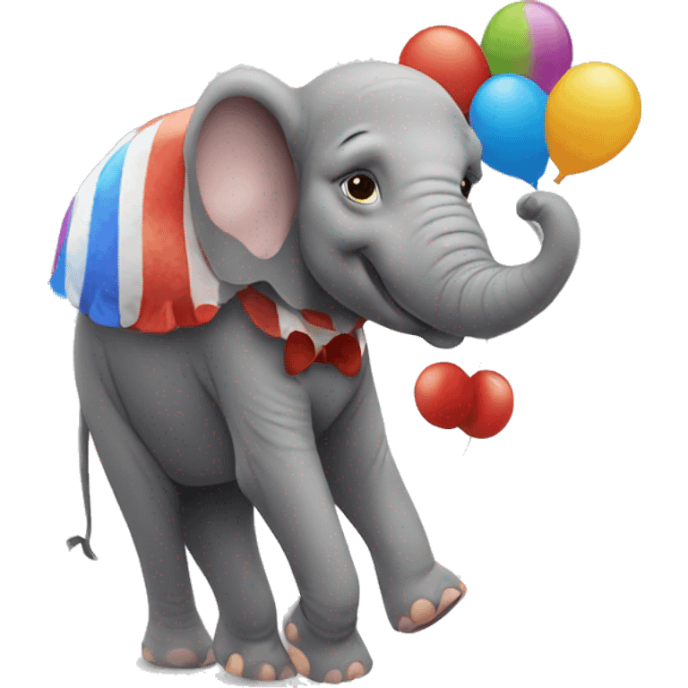 elephant clown style emoji