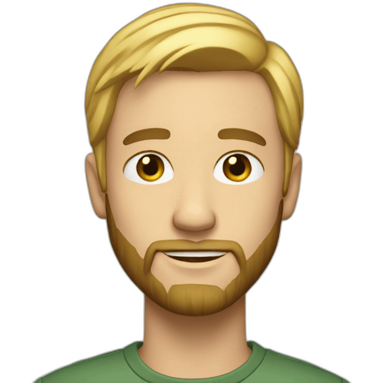 21 year guy with short blonde straight hair and short beard emoji