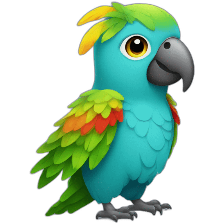 Little parrot in a costume emoji