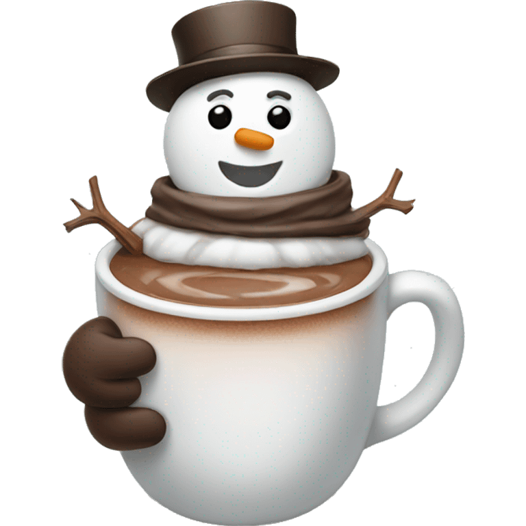 snowman with hot chocolate  emoji