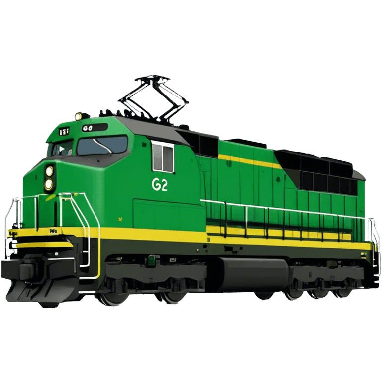 Locomotive (Freight) - GE ES44AC (Model Year: 2021) (Iconic colour: Green and black) emoji