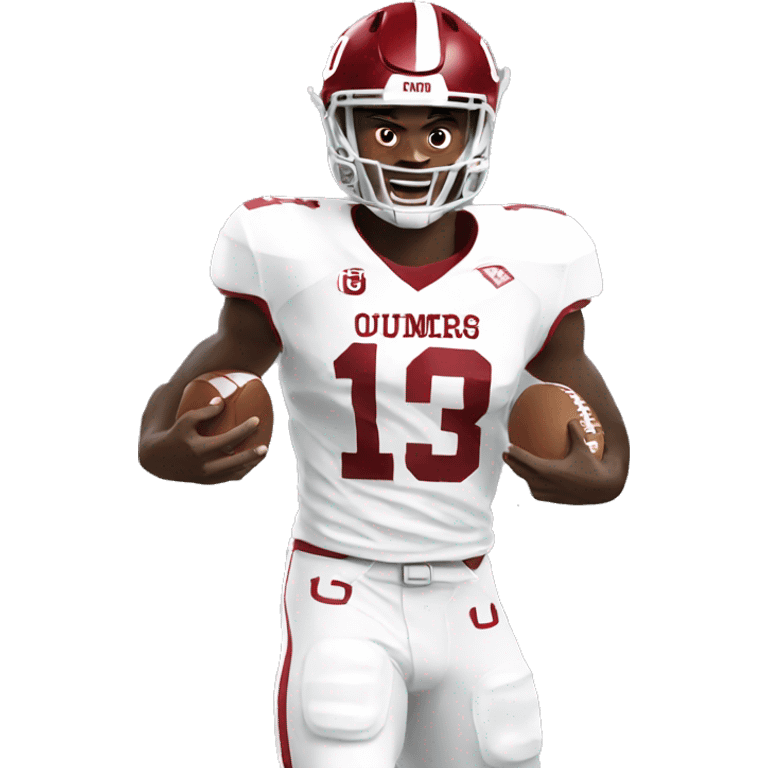 Ou Sooners football player  emoji