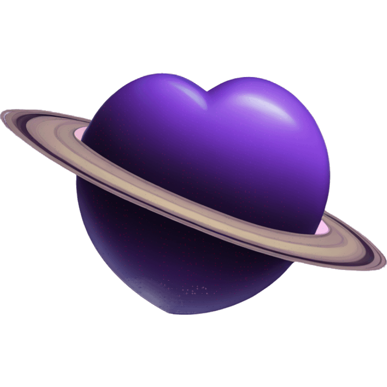 heart shape purple saturn planet emoji