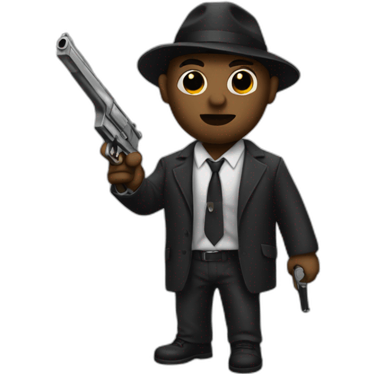 Gangster with a gun emoji