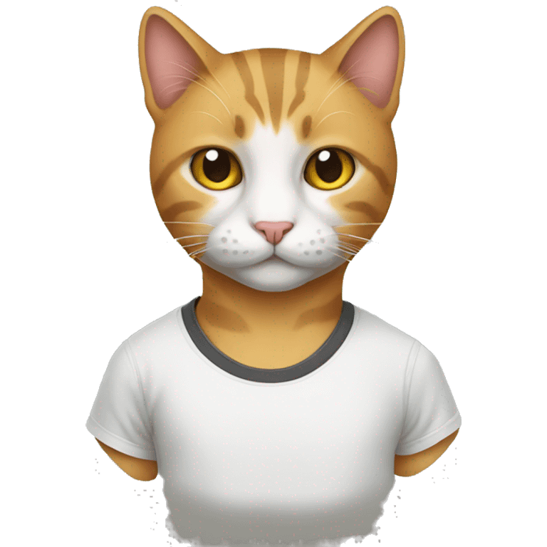 Cat wearing a t-shirt emoji