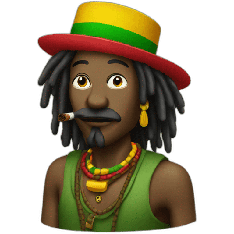 rasta with a cigar emoji