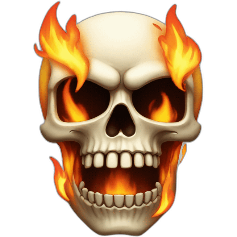 Fire skull emoji