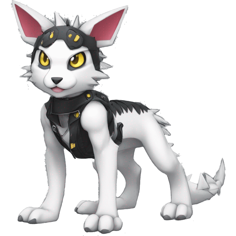 cute cool edgy sharp punk Digimon-Fakemon-animal full body emoji