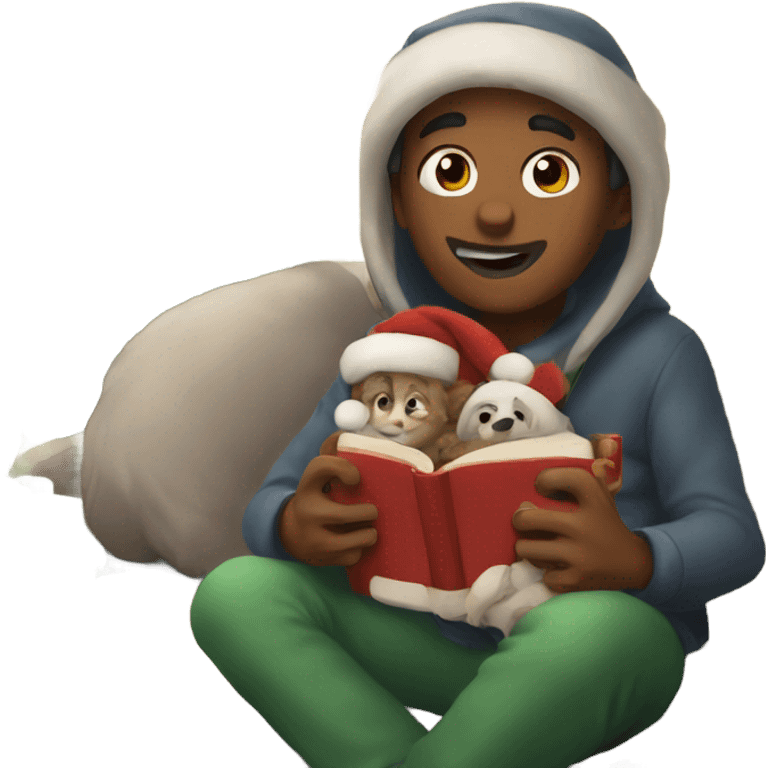 A cozy Christmas emoji