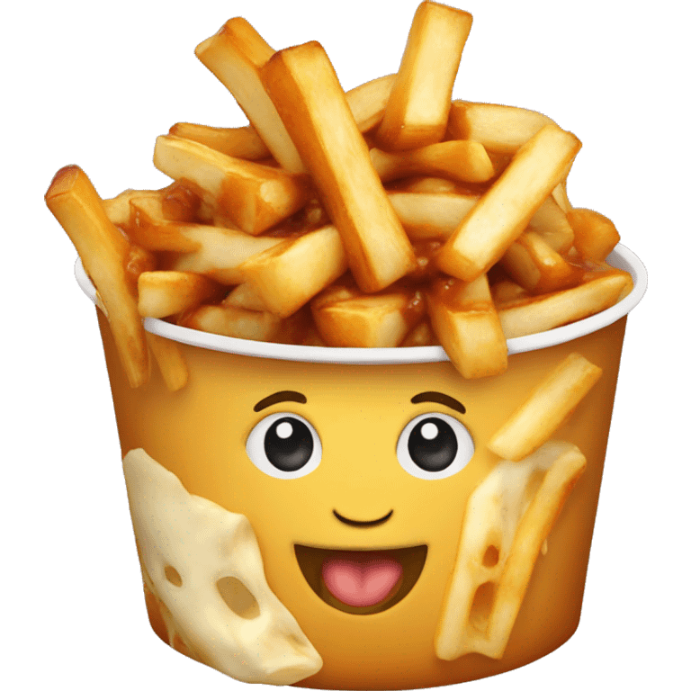 Poutine qui mange une poutine emoji