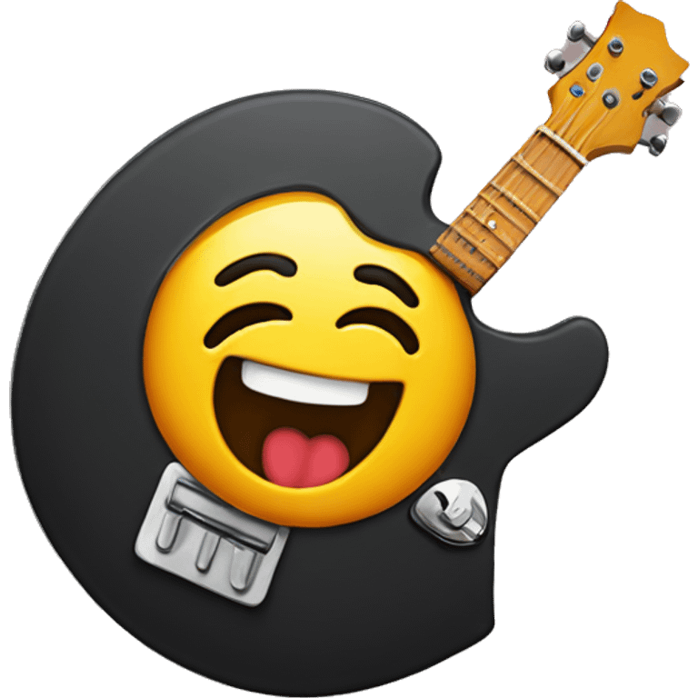 emoji with rocker sign and tongue swinging out emoji