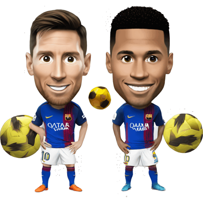 Messi avec Ronaldo dansant emoji