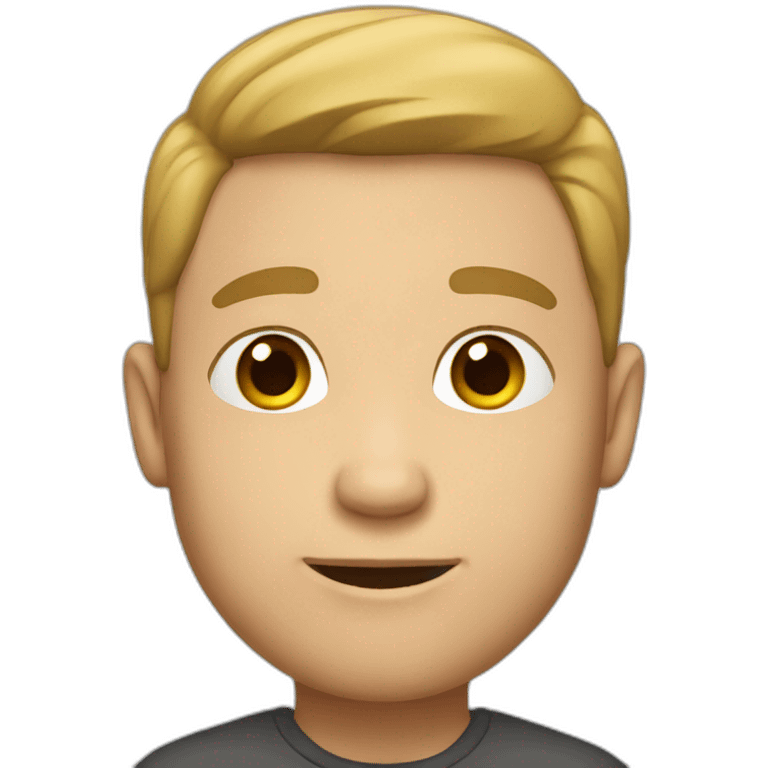 A white adult boy emoji