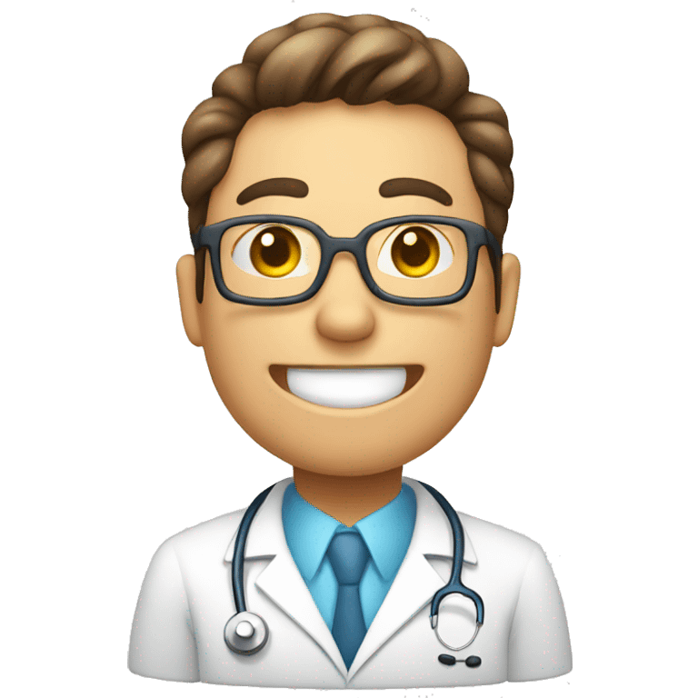 happy doctor with thermometer emoji