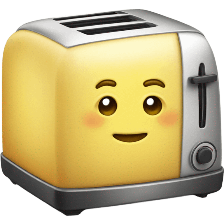 A toaster garnished with a lemon emoji