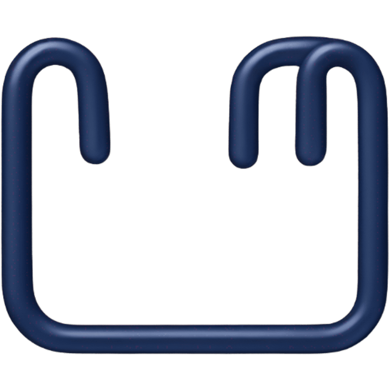 Navy blue one paper clip emoji