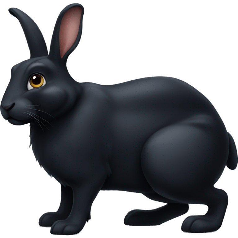 Big black rabbit emoji