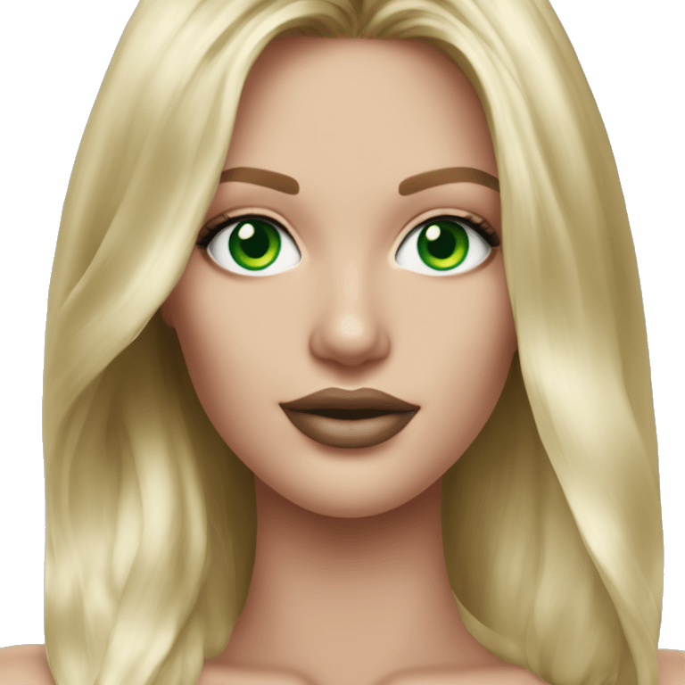 Realistic victoria secret model blonde green eyes  emoji