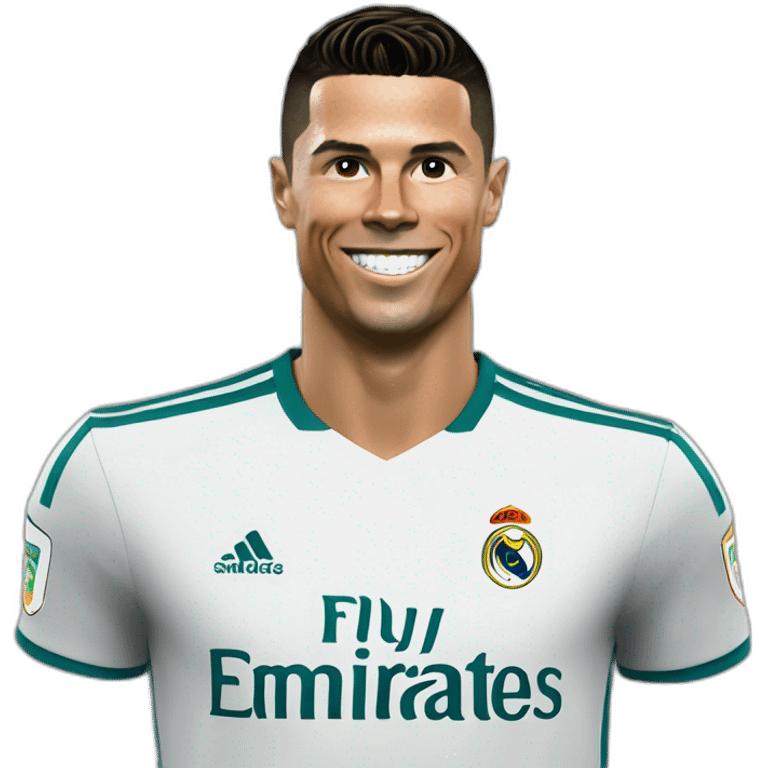 Ronaldo qui fait sa célébration emoji