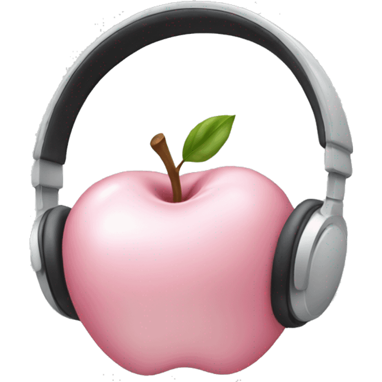 pale pink apple headphones emoji