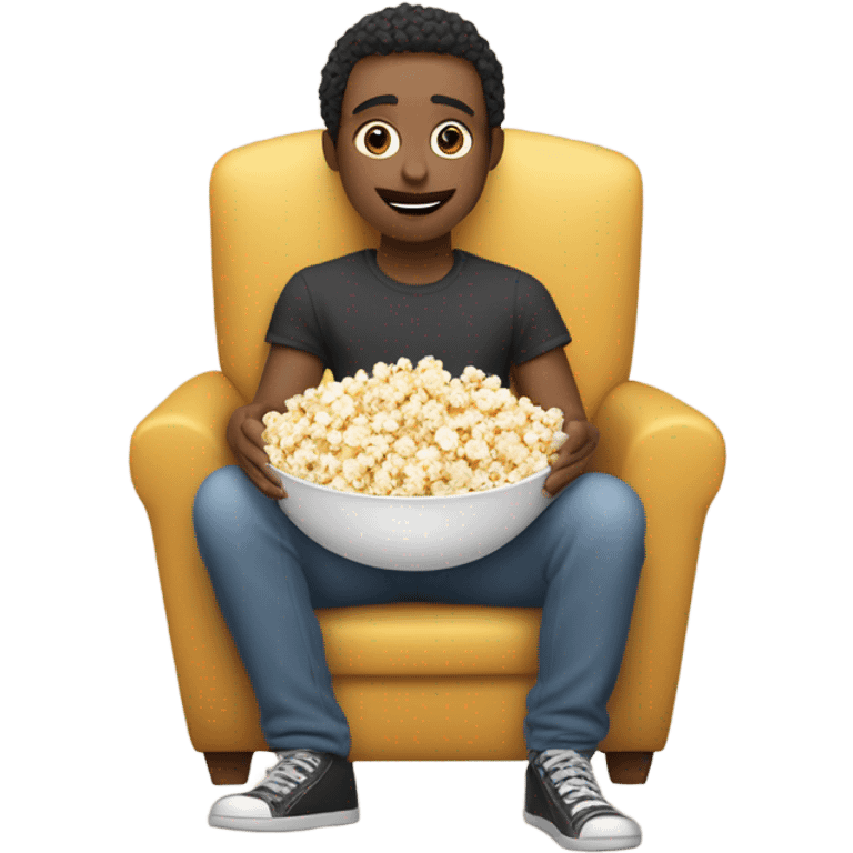 Eating popcorn emoji