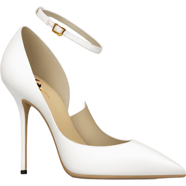 Ysl white high heel emoji