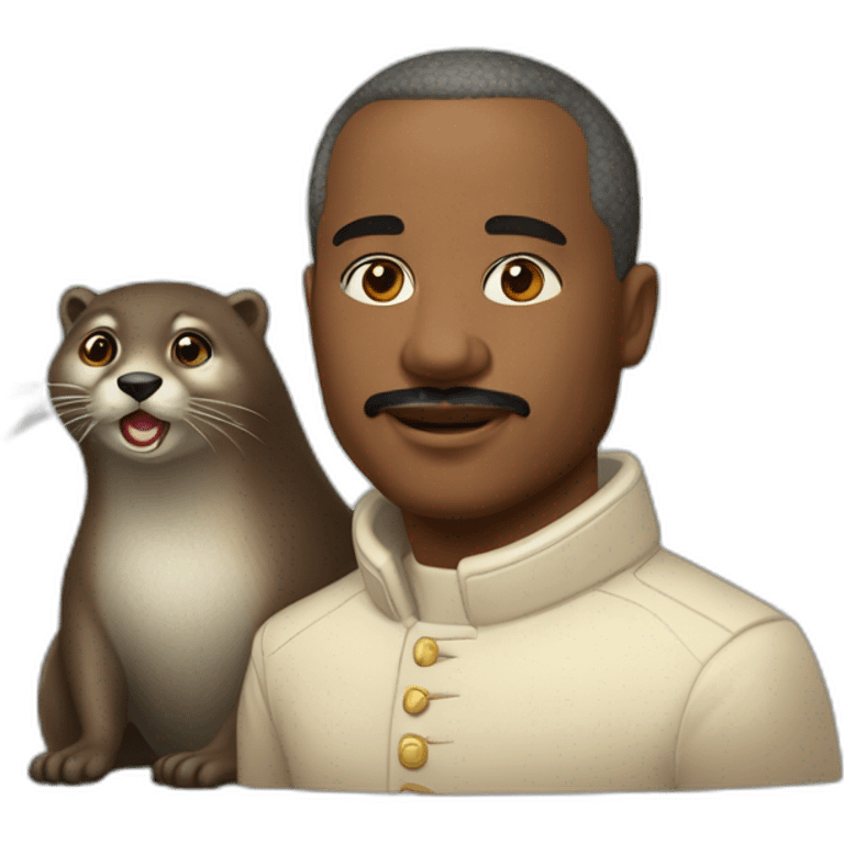 martin luter king sur une loutre emoji