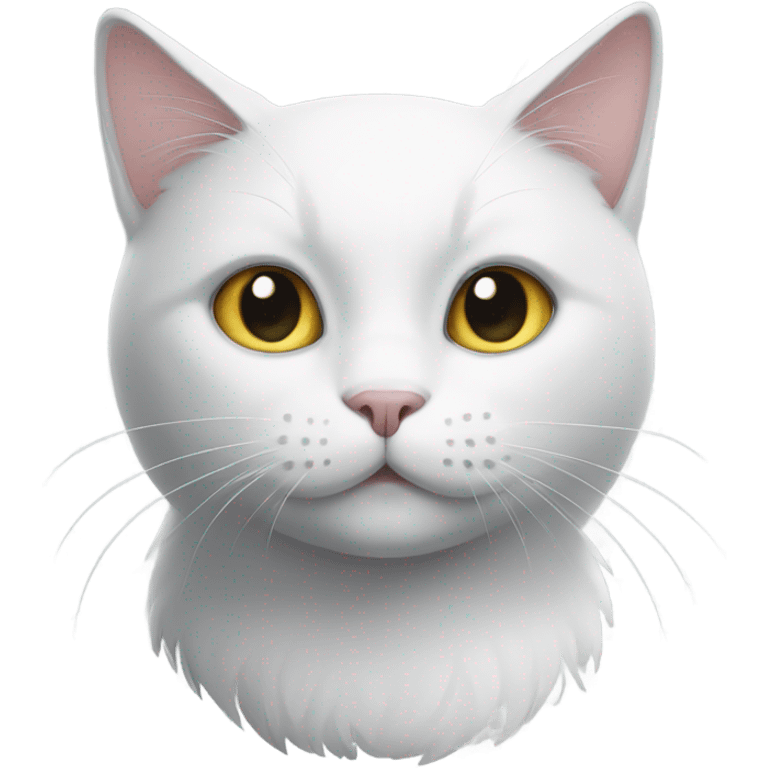 White cat and grey cat emoji