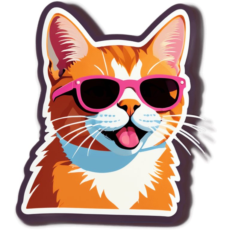 Cat with sunglasses emoji