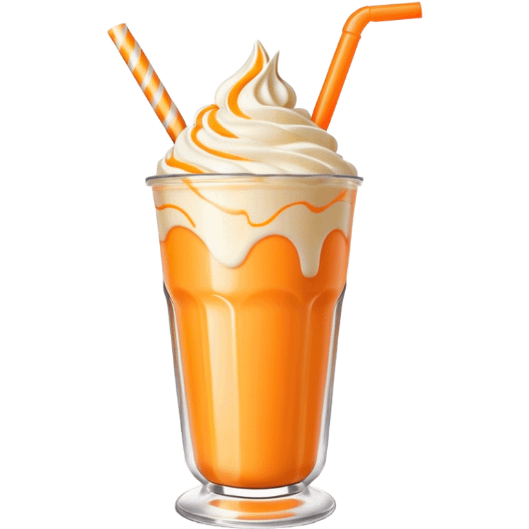 Orange creamsicle milkshake emoji