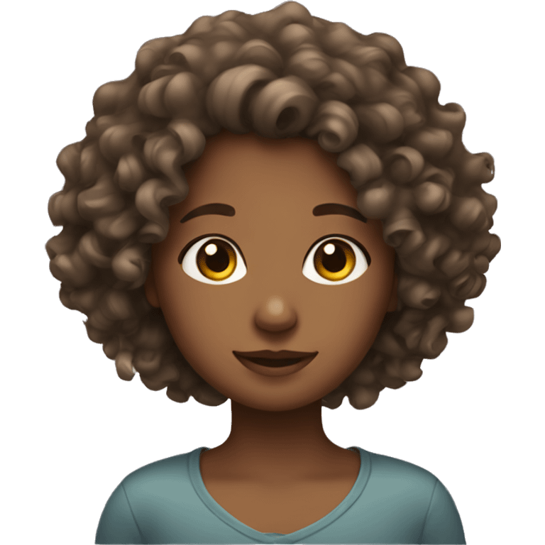 Curly hair girl emoji