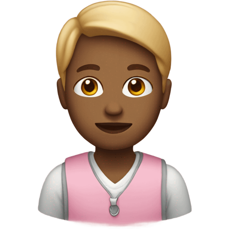 Light pink student emoji