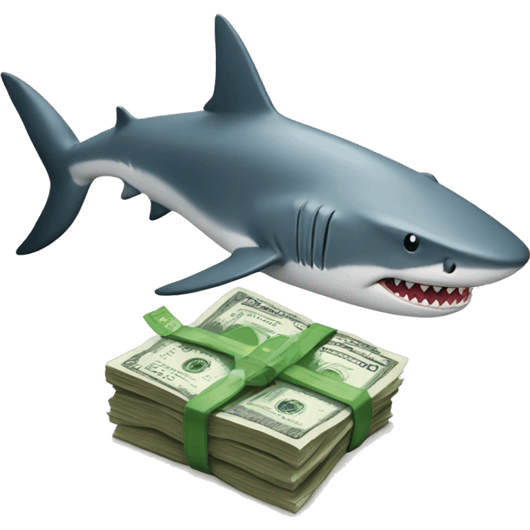 Shark with money emoji