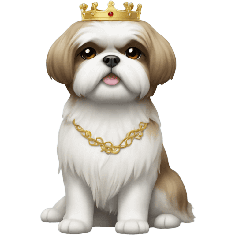 Shih-tsu avec une couronne  emoji