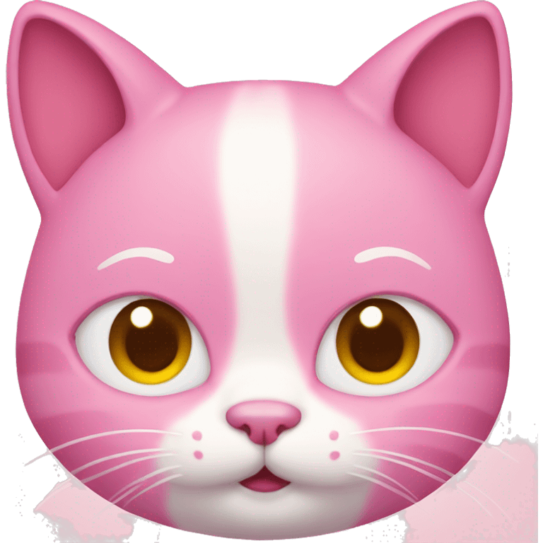 Pink cat face cute emoji